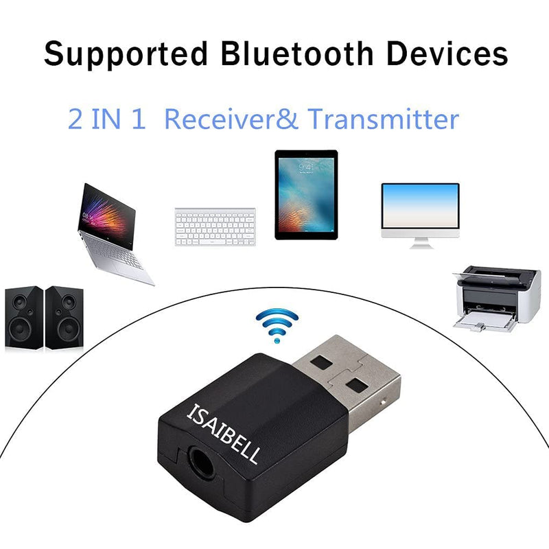[Australia - AusPower] - ISAIBELL USB 3.5 Input Plug Bluetooth Speaker car kit Music Receiver Transmitter aux Audio dongle Auxiliary Wireless Stereo Adapter 