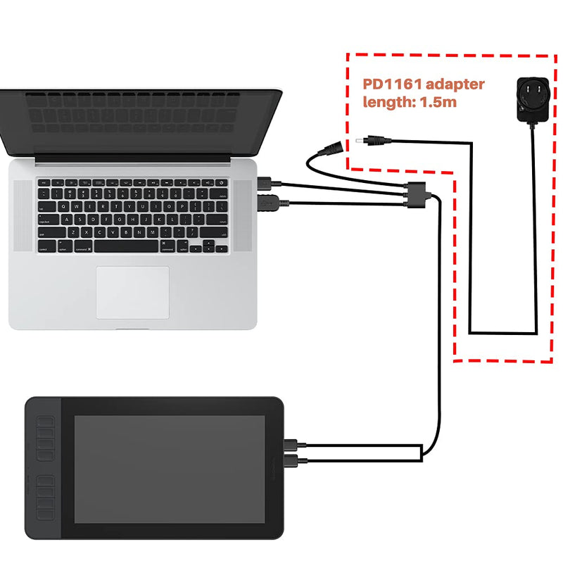 [Australia - AusPower] - GAOMON US STD Power Adapter & Charger for GAOMON PD1161 & PD1560 & PD1561 Drawing Pen Monitor Power Supply 