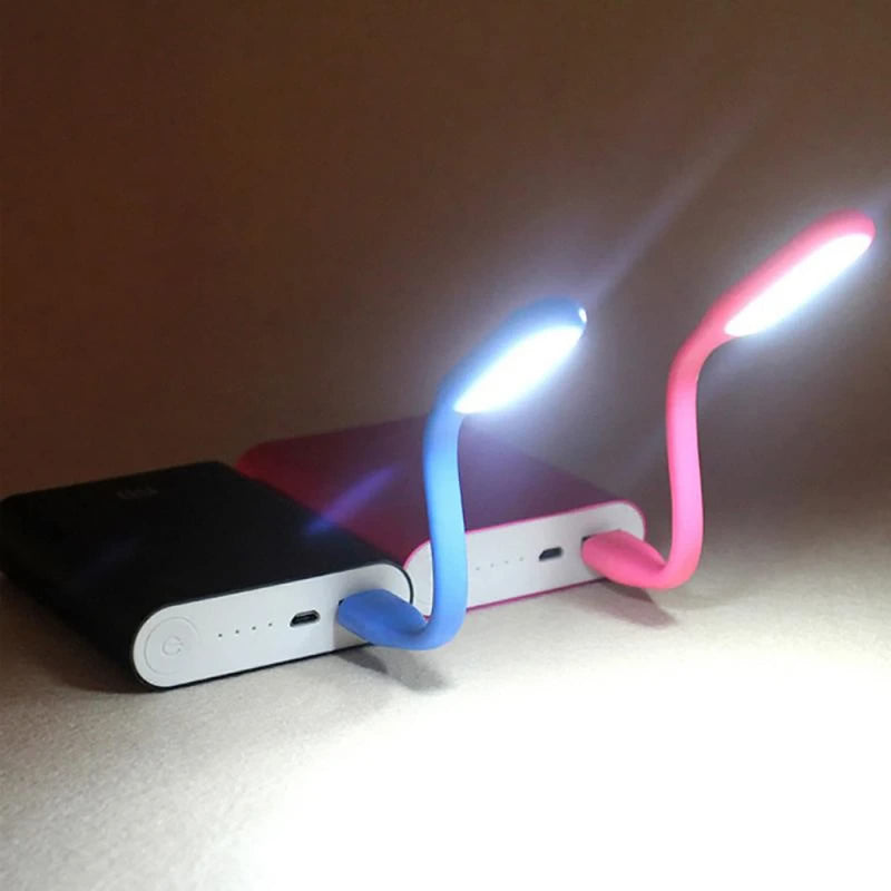 [Australia - AusPower] - Soseelnee Mini Flexible Light, Portable USB Led Reading Night Lamp for PC Laptop Computer Notebook Power Bank - 2 Pack (Blue) Blue 
