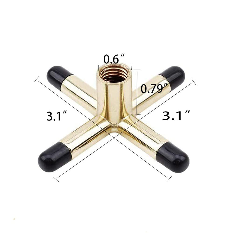 [Australia - AusPower] - VANLAN Billiards Pool Cue Stick Brass Bridge Head, Billiards Pool Cue Accessory High +Low+X Brass Bridge Head 