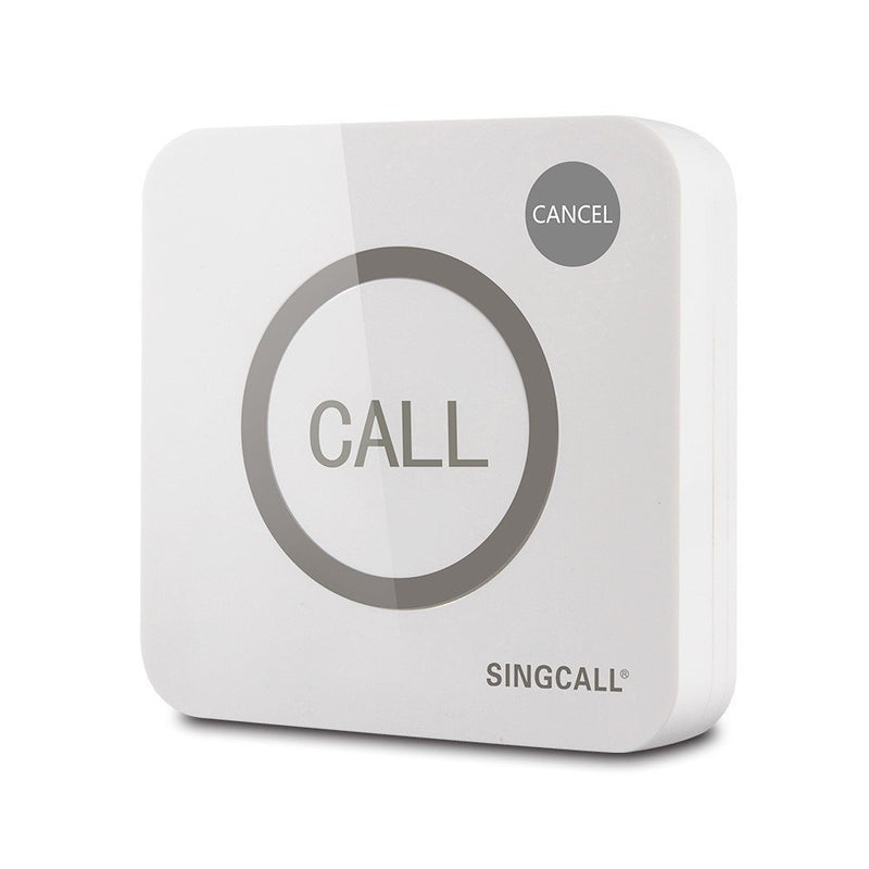 [Australia - AusPower] - SINGCALL Wireless Service Calling System for Restaurant Cafe,Call Waiter Nurse Staff,Big Touching Button,Waterproof 2-Button Pager APE520C 1 Call Button 