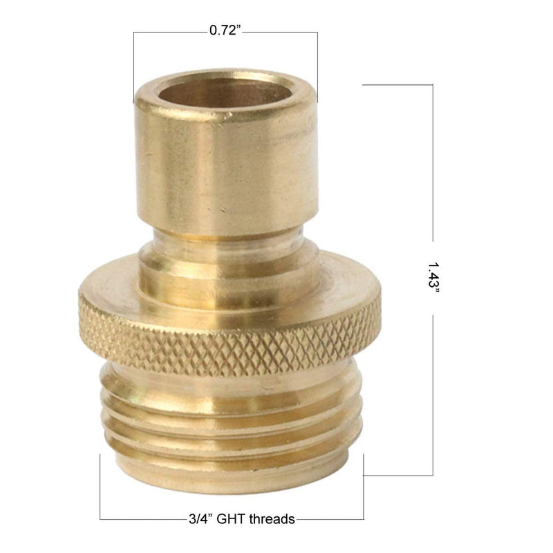 [Australia - AusPower] - PLG Garden Hose Quick Connect Fittings - 3/4" Genuine Brass Leak-free Hose Connector - Sturdy and Easy to Connect/Disconnect - Extra Washers Included - 4 Female + 4 Male C 4F+4M 