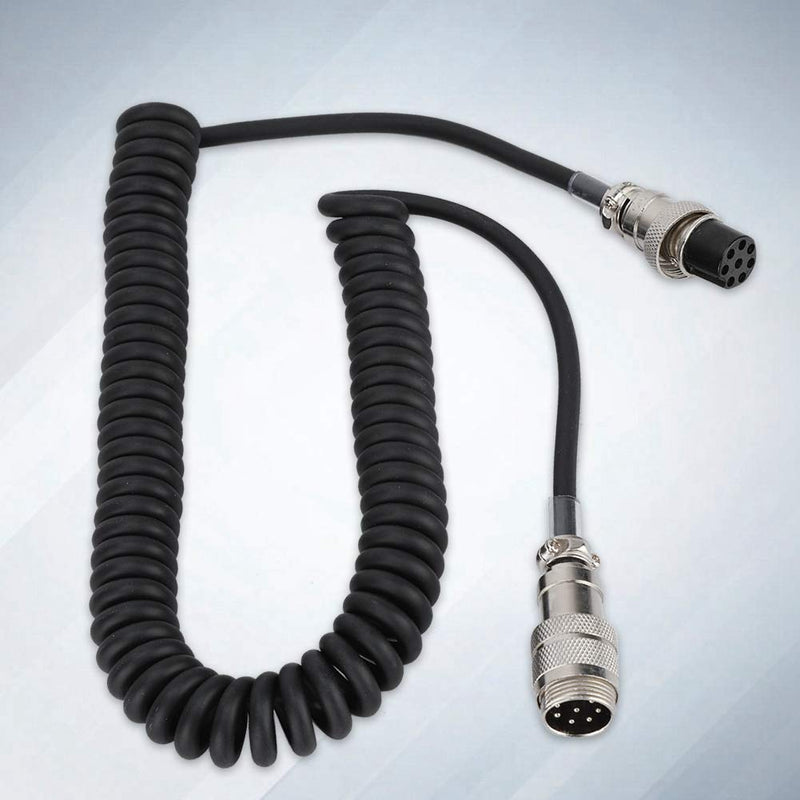 [Australia - AusPower] - 8Pin Mic Cable Male to Female Cord, Handy Coiled Extension Microphone Cable for Transceivers with 8 pin Circular Microphone Connectors and Radio Transceiver Equipment 