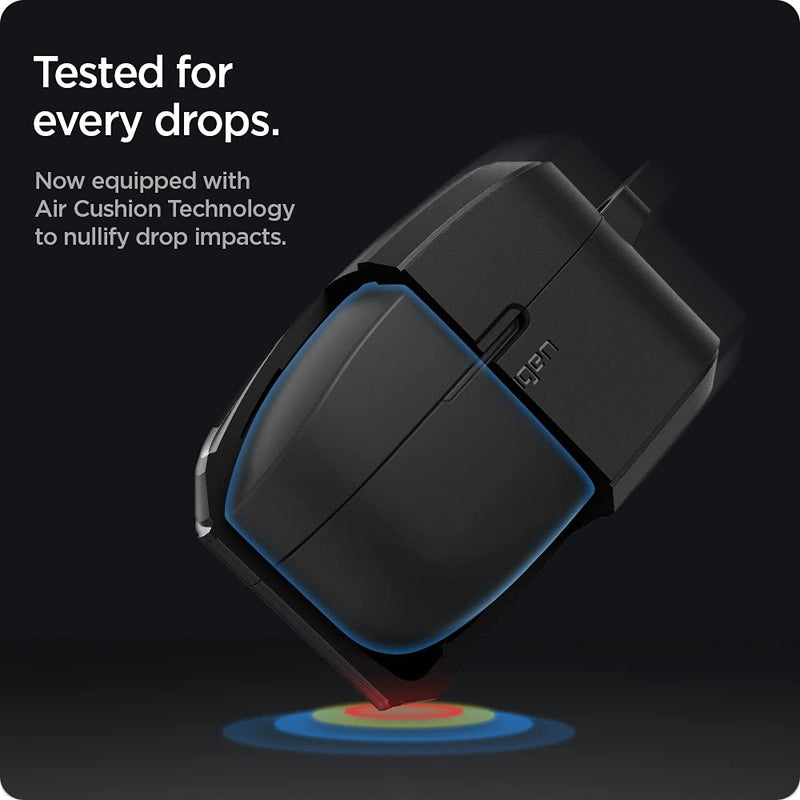 [Australia - AusPower] - Spigen Rugged Armor Designed for Sony WF-1000XM4 Case Cover (2021) - Matte Black 