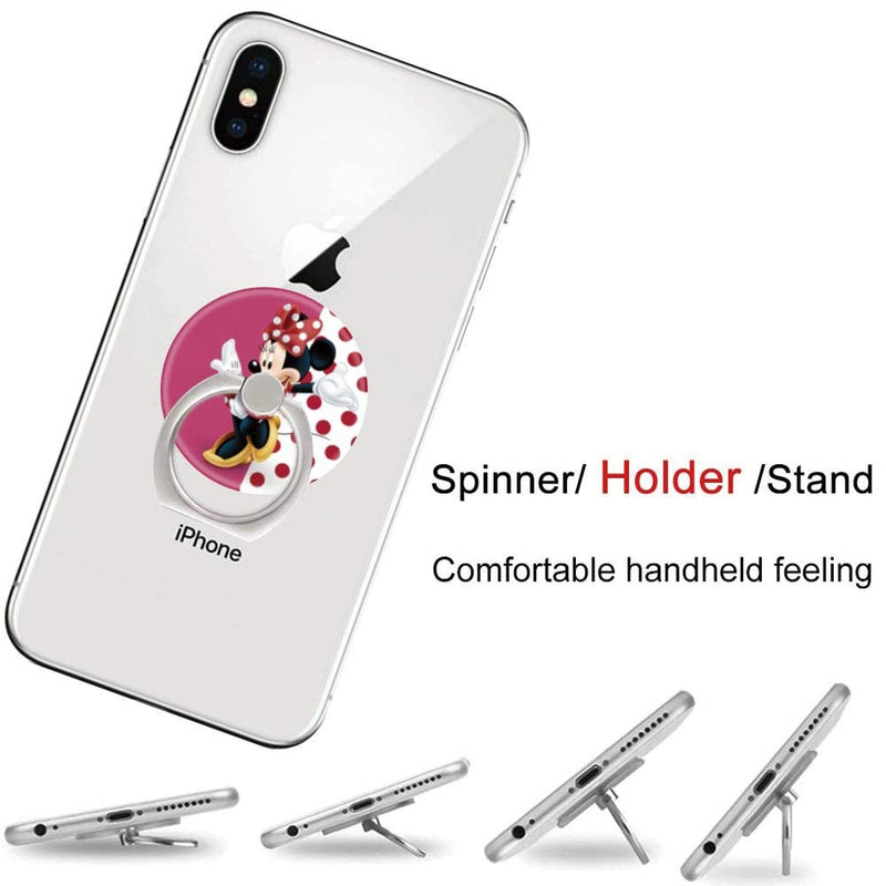 [Australia - AusPower] - Cell Phone Ring Holder Minnie Pink 360 Degree Rotation Phone Grip Stand Finger Kickstand for All Smartphone and Tablets 