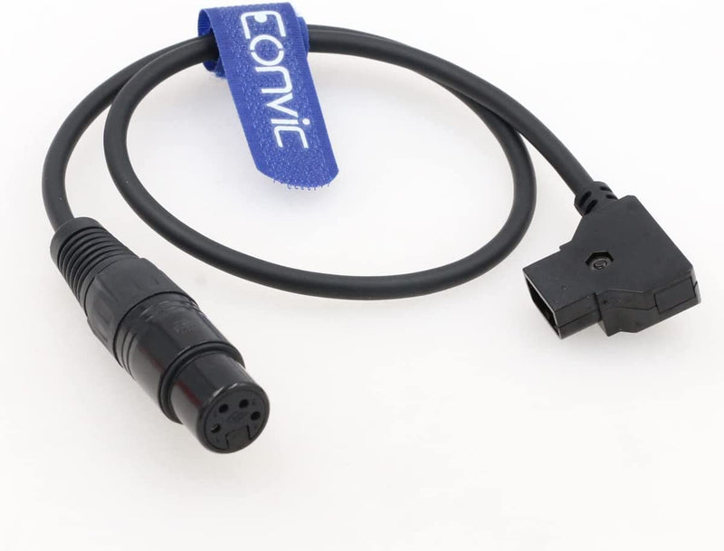 [Australia - AusPower] - Eonvic Power Cable for Sony F55/F5 Venice Panasonic GH4-YAGH Camera Monitor DSLR Camcorder D-Tap Male to 4-Pin XLR Female (Straight Cable-25cm) Straight Cable-25cm 