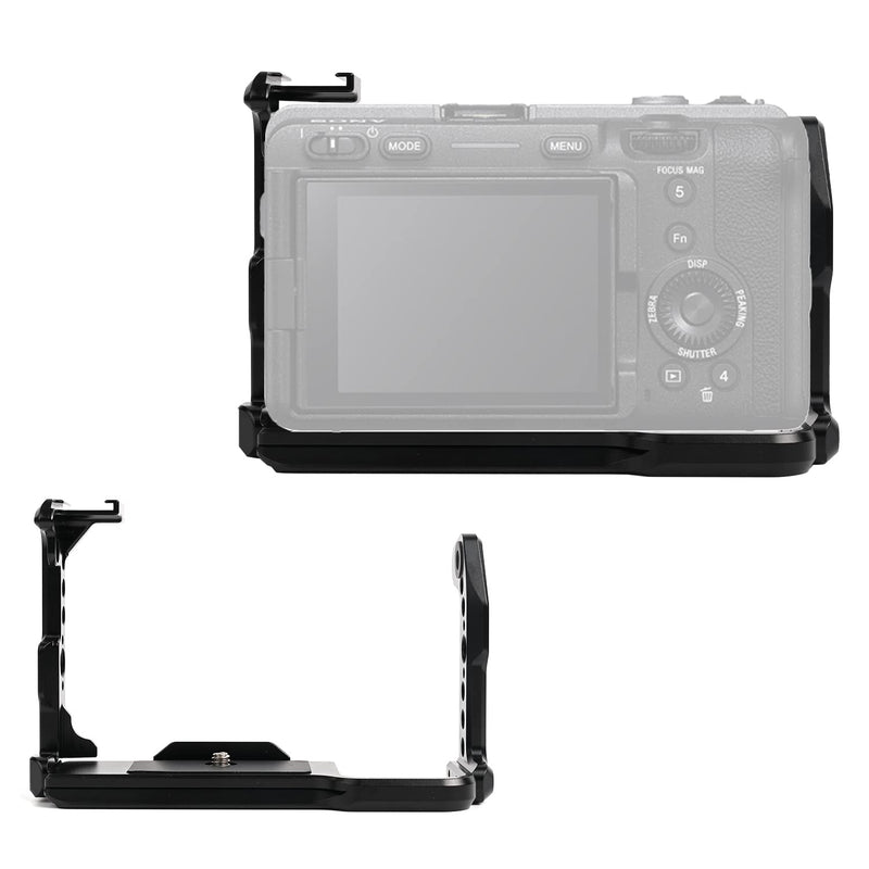 [Australia - AusPower] - FX30 FX3 Camera Cage, FX3 FX30 Cage with Cold Shoe Port for Sony FX3 FX30 Camera Case Camera Rig Cold Shoe 