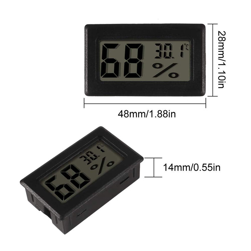 [Australia - AusPower] - ACEIRMC 3pcs Black Digital LCD Thermometer Temperature Monitor with External Probe for Fridge Freezer Refrigerator Aquarium (Centigrade) 