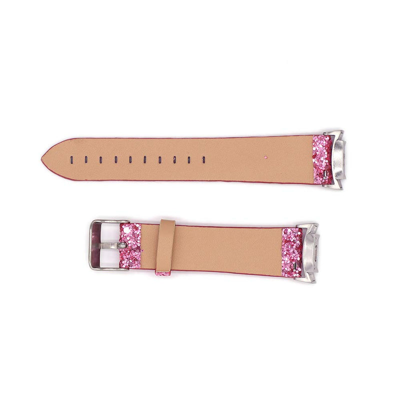 [Australia - AusPower] - WffKuTooS Compatible with Samsung Gear S2 Watch Band, Leather Flash Glitter Bling Band Wristband Strap for Gear S2 SM-R720 / SM-R730 Smart Watches Pink 