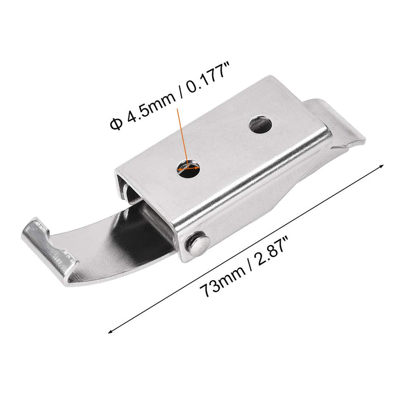 [Australia - AusPower] - uxcell 2.87-inch SUS304 Stainless Steel Draw Toggle Latch with Spring-Steel Hook 