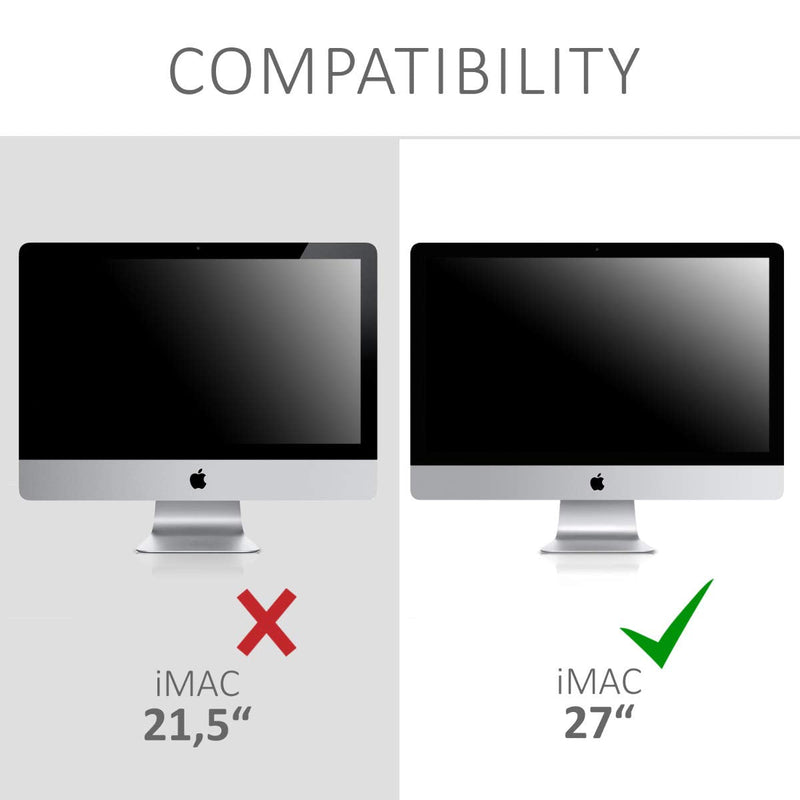 [Australia - AusPower] - kwmobile Computer Monitor Cover Compatible with Apple iMac 27" / iMac Pro 27" - Don't Touch My Mac White/Black Don't Touch My Mac 02-01 