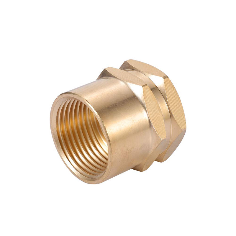 [Australia - AusPower] - Brass Pipe to Hose Fitting,3/4 NPT Female X 3/4 Hose Thread Female,Garden Hose Fitting to Pipe Fittings Connector Adapter 3pcs with Extra Rubber Washer 6pcs (3/4NPT female to 3/4 GHT female) 3/4NPT female to 3/4 GHT female 