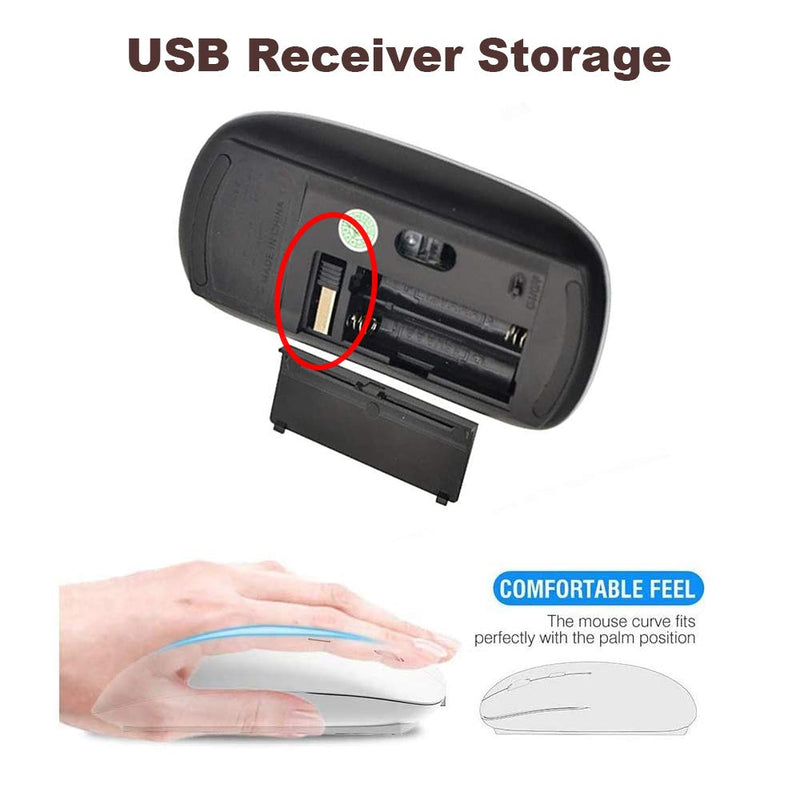 [Australia - AusPower] - 2.4G Ergonomic Portable USB Wireless Mouse for PC, Laptop, Computer, Notebook with Nano Receiver ( Blue Gradient Mermaid Scale ) 