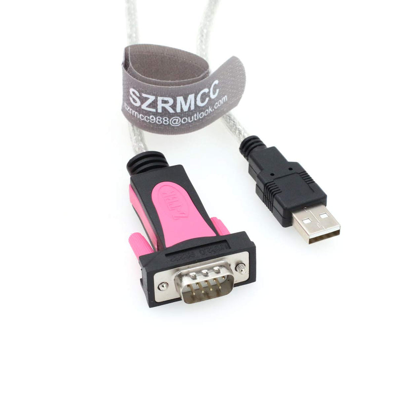 [Australia - AusPower] - SZRMCC USB 2.0 to DB9 RS232 Serial Male Converter Cable with FTDI Chipset for Windows 10 8 7 XP Linux and Mac OS 