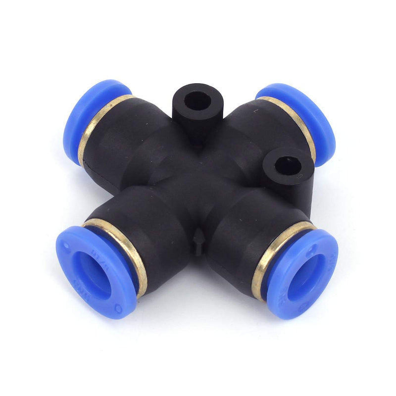 [Australia - AusPower] - SNS SPXL-5/32 5/32" Tube OD Union Cross Type Plastic Push to Quick Connect Tube Fitting(10 PCS) 