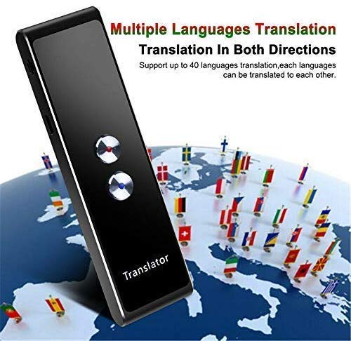 [Australia - AusPower] - Translator Device Smart Voice Translator Photo Translation Bluetooth Support 44 Languages for Travel Abroad Learning Shopping Business Chat Recording Translations (T8) (Black)… Black 