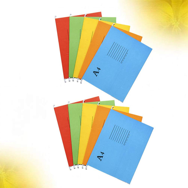 [Australia - AusPower] - SUPVOX 10pcs Hanging File Folders Colorful File Holders A4 Suspension File Folder (Mixed Color) 