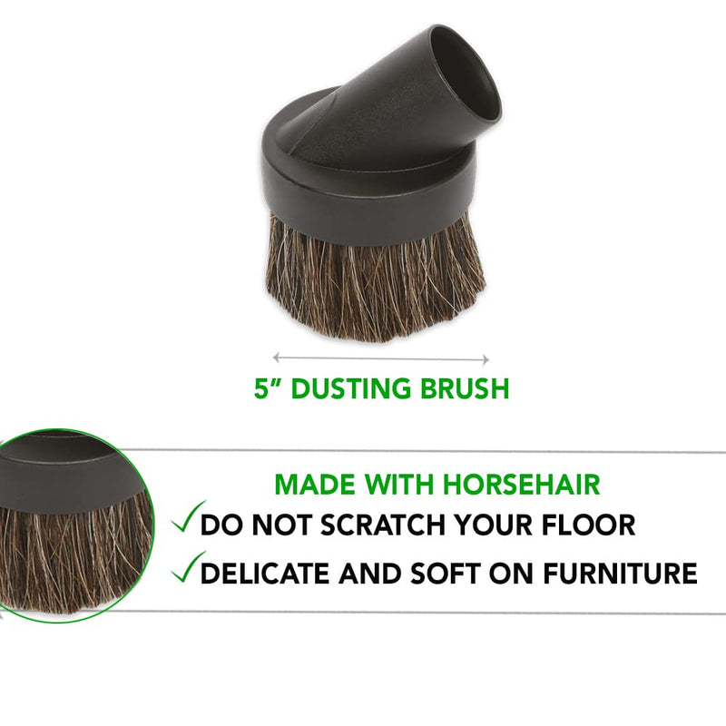[Australia - AusPower] - OVO 5PCS Universal Vacuum Cleaner Accessories Accessories-12in Floor, Dusting, Crevice, Board Caddy Tool, Upholstery Brush, 1 1/4 inch (32mm) Inner Diameter, Fits All, Black 