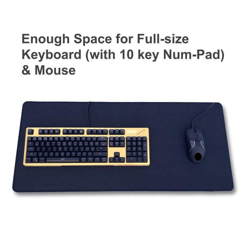 [Australia - AusPower] - Extended Gaming Mouse Pad - 30.71 x 13.78 in, All DPI Setting, No Logo, Anti-fray Stitched Edges, Non-Slip Rubber Base, Micro-Woven Surface. Large Mouse Pad, Keyboard Mat (Black) by Green2B 