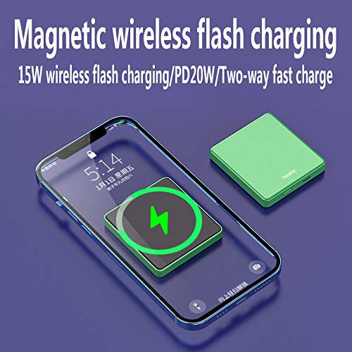 [Australia - AusPower] - Mag-Safe Magnetic Wireless Power Bank, 20W Magnetic Portable Charger PD Quick Cell Phone Charger, Compatible for iPhone 12/12 Mini/Pro/Max/iwatch/AirPods,5000mAh/10005mAh USB Back Up Power Supply blue 10000mAh 