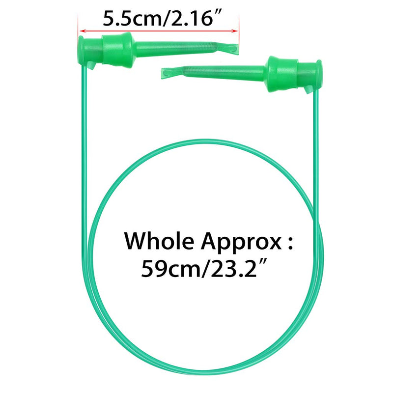 [Australia - AusPower] - Sumnacon 10 Pcs Multimeter Electrical Test Dual Lead Test Hook Clips - 5 Colors Silicone Minigrabber to Minigrabber Flexible Test Cables for Electronic, Component, Testing Connecting 
