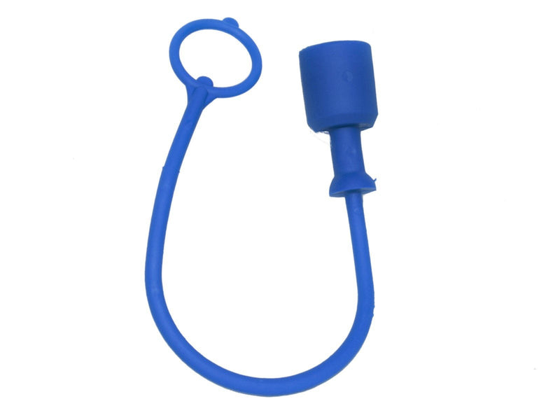 [Australia - AusPower] - Grunge Armor | 4-Pack | Dust Cap, Fits Male ISO/Pioneer Style Hydraulic Quick disconnects Like 8010-4, 6602-8-10, and Others. Blue Molded Cap with Tether Keeps Cap Attached to Hose 4-Pack Caps, Ø15/16" Cap (ISO 1/2 [-8] Size) 
