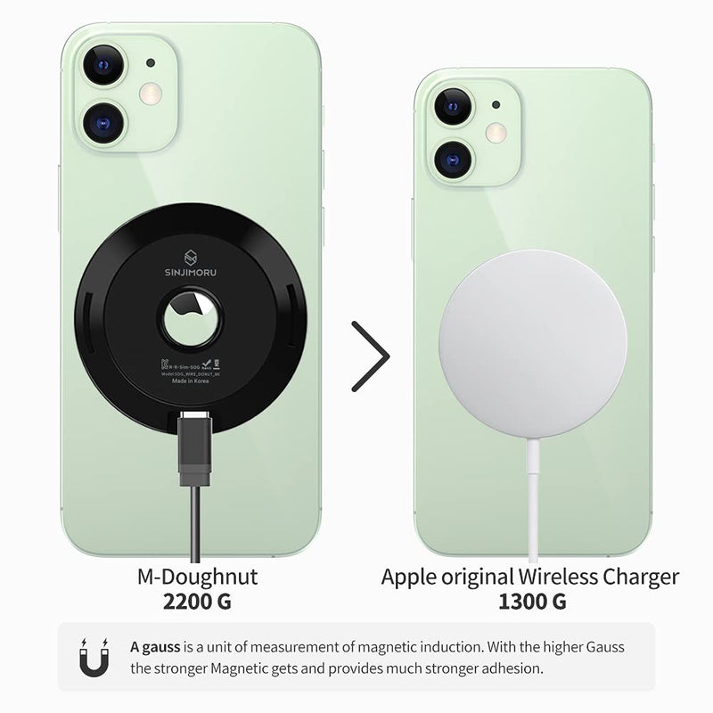 [Australia - AusPower] - Sinjimoru Magnetic Wireless Car Charger for MagSafe, Sturdy 360 Degree Rotation Car Phone Holder Mount for MagSafe Compatible with iPhone 12 & 13 Series, M-Doughnut 