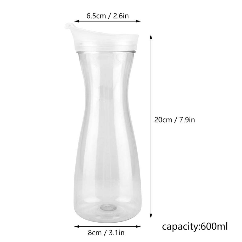 [Australia - AusPower] - Juice Bottle - Acrylic Transparent Juice Bottle Water Jug Transparent Juice Bottle Water Jug Hot Cold Juice Jug Reusable Drinking Bottles(600ml) 600ml 