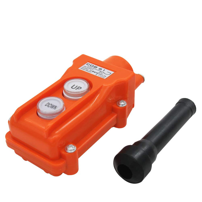 [Australia - AusPower] - mxuteuk 2pcs Dump Trailer Remote Up Down Switch, Hoist Control Switch Hoist Controller Crane Momentary Push Button Switch COB61-UP-DOWN 