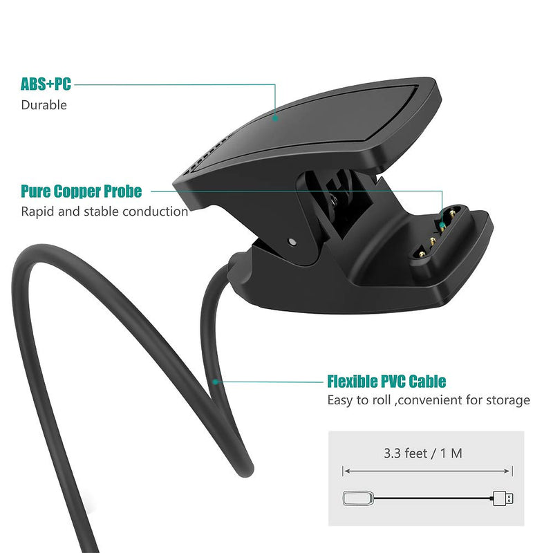 [Australia - AusPower] - TUSITA Charger Compatible with Garmin Descent Mk1, Descent Mk2, Descent Mk2i, Descent Mk2S, Descent G1, Descent G1 Solar - USB Charging Cable 100cm - GPS Smartwatch Accessories 