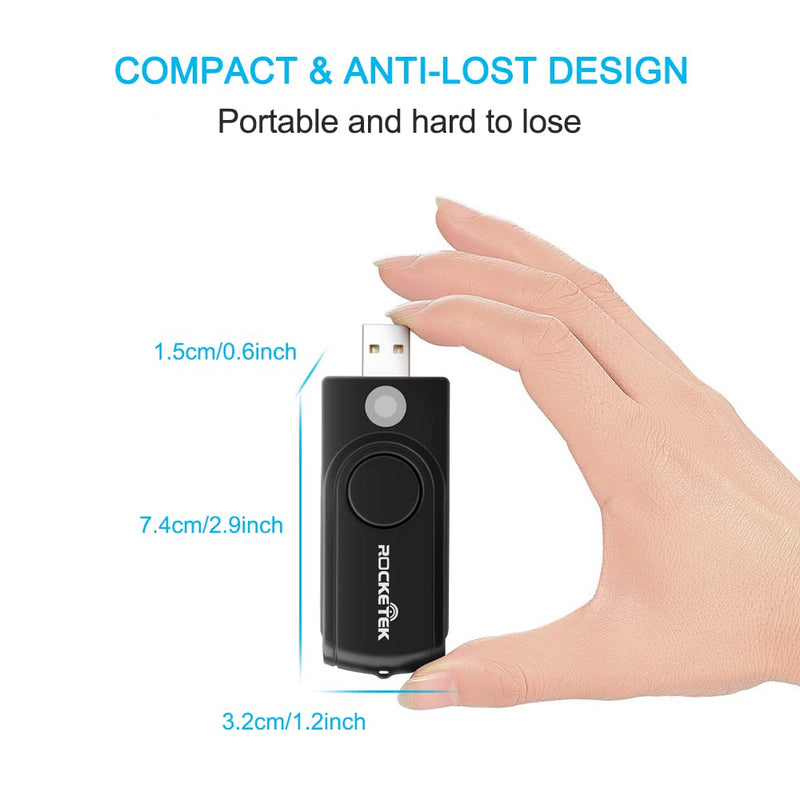 [Australia - AusPower] - USB Smart Card Reader, Rocketek DOD Military USB CAC Memory Card Reader Compatible with Windows, Linux/Unix, MacOS X - Build in SDHC/SDXC/SD Card Reader and Micro SD Card Reader RT-SCR10 