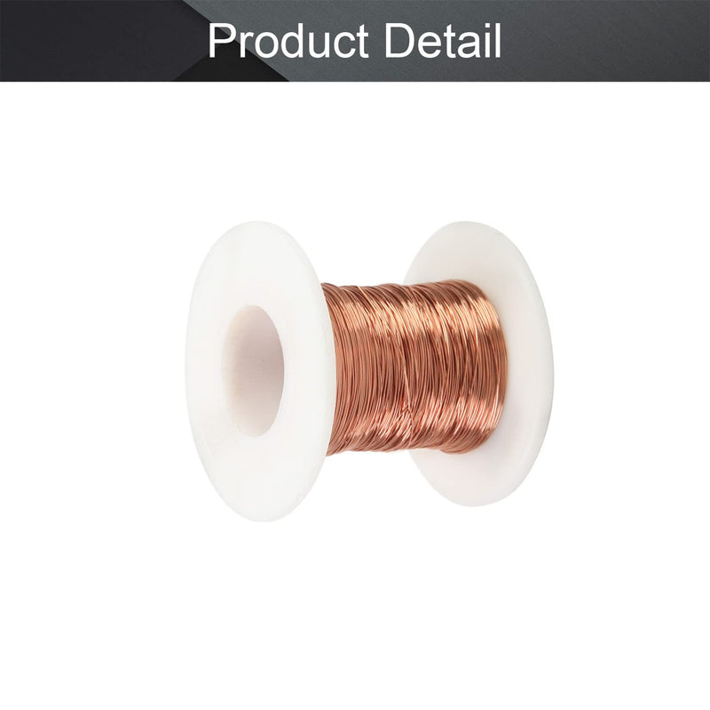 [Australia - AusPower] - Fielect 0.27mm Inner Dia Magnet Wire Enameled Copper Wire Winding Coil 164Ft Length QA-1-155 Model Widely Used for A Variety of Motors 0.27mm Inner Dia 164Ft Length 