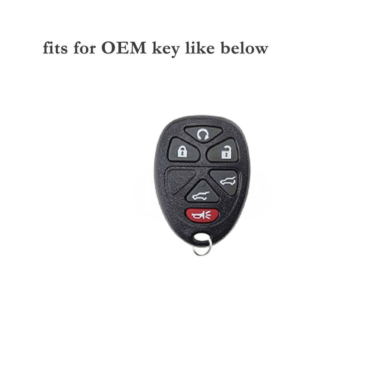 [Australia - AusPower] - SEGADEN Silicone Cover Protector Case Holder Skin Jacket Compatible with CHEVROLET BUICK GMC CADILLAC SATURN 6 Button Remote Key Fob CV4608 Deep Blue 