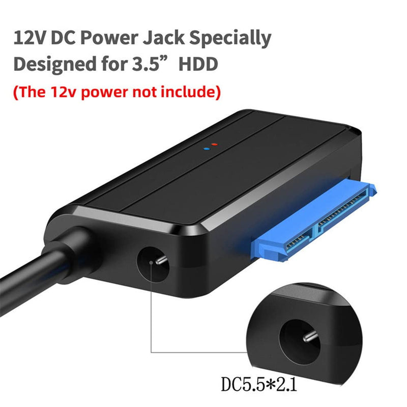 [Australia - AusPower] - NFHK USB 3.0 to Angled SATA 22 Pin Adapter Cable for 2.5" 3.5inch Hard Disk Drive SSD for Desktop Laptop 