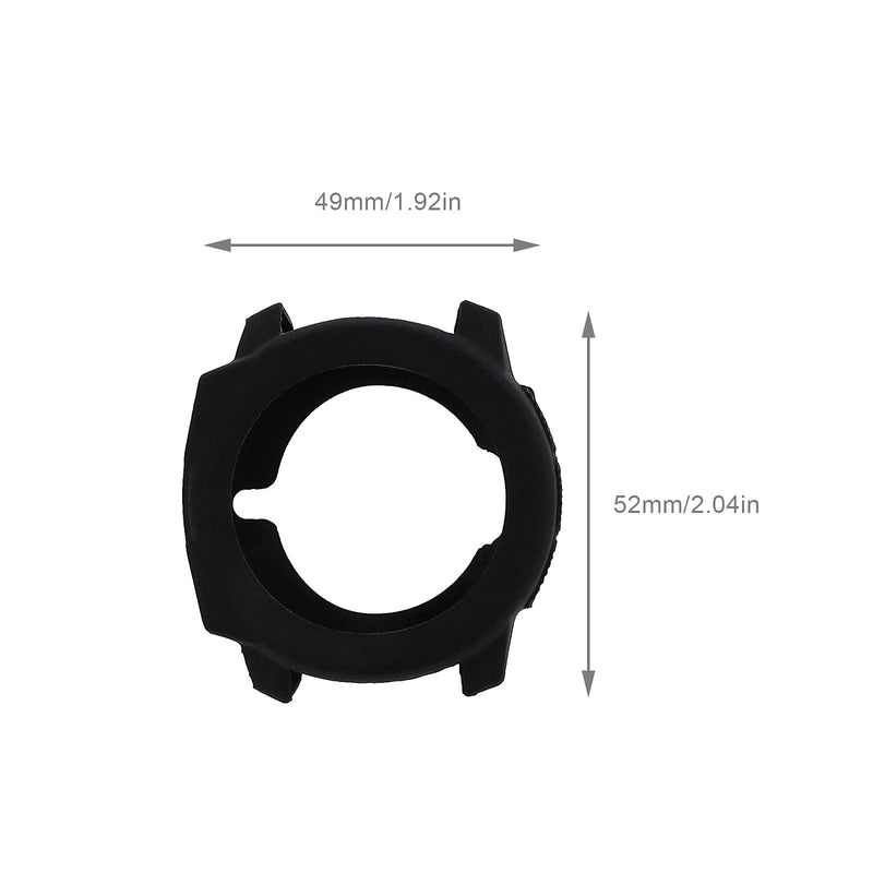 [Australia - AusPower] - 2x Silicone Watch Protective Cover Case Black White Shockproof Smartwatch Cases Compatible with Garmin Instinct 
