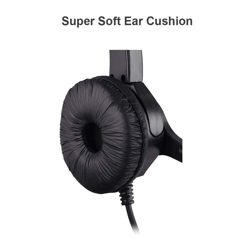 [Australia - AusPower] - TelPal Corded Hands-Free Call Center Noise Cancelling Binaural USB Headset Headphones with Mic/Microphone - Cord with USB Plug, Volume Control- for Computer/PC/Laptop Use Only UH500D 