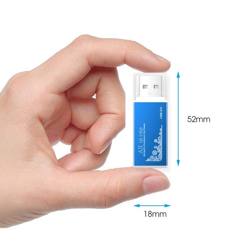 [Australia - AusPower] - VizGiz 4 Pack All in One Micro SD Card Reader Aluminium USB 2.0 Mini Multi 4 Slots Memory Card Reader Writer Adapter for Micro MS M2 SD MMC SDHC DV MS Duo Memory Stick PRO MicroSD T-Flash TF 
