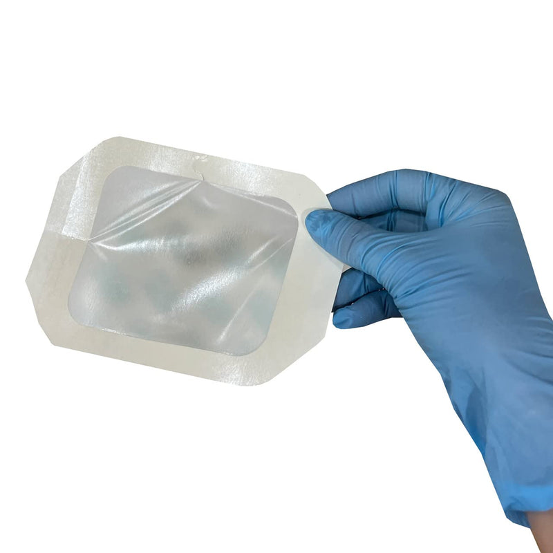 [Australia - AusPower] - Rescue Essentials - 3M Tegaderm Transparent Film Dressing - 4" x 4 3/4" - Pack of 10, White, Green 