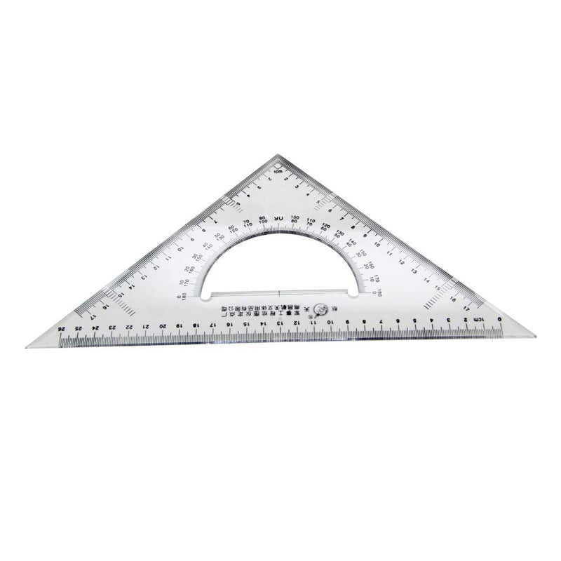 [Australia - AusPower] - Utoolmart Triangle Ruler Set, 30cm / 11.8-inch Plexiglass Right Angle Ruler,Aluminum alloy Triangular Ratio Scale Ruler, Measuring Tool for Drafting Drawing Learning Math Geometry Ruler 1 Pcs 