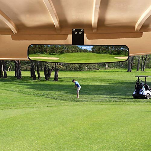 [Australia - AusPower] - 10L0L Universal Adjustable Golf Cart Rear View Mirror, Rotatable Safe 270 Rotation 16.5" Extra Wide Rear View Convex Golf Cart Mirror for EZ Go, Club Car, Yamaha 
