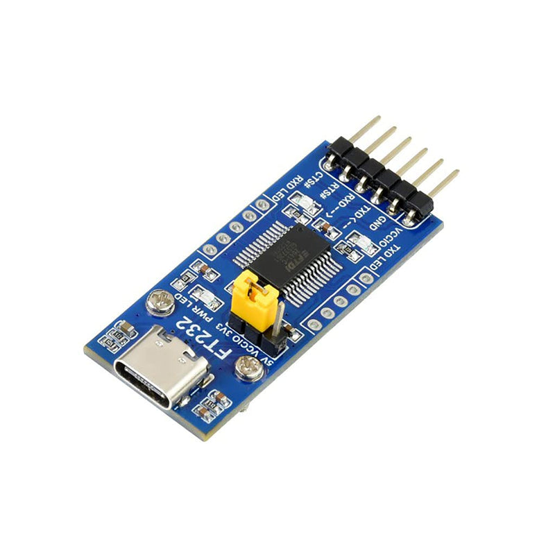 [Australia - AusPower] - FT232 USB to UART (TTL) Communication Module, USB-C Connector, Compatible 3.3V/5V Logic Level, Supports Mac OS, Linux, Android, Wince, Windows 7/8/8.1/10/11... FT232 USB UART Board (Type C) 