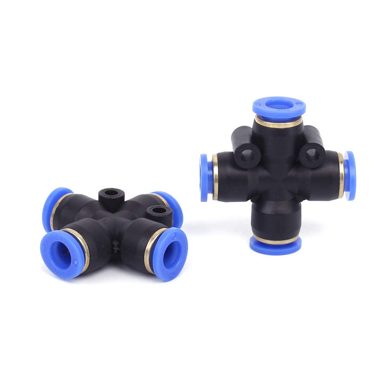 [Australia - AusPower] - SNS SPXL-5/32 5/32" Tube OD Union Cross Type Plastic Push to Quick Connect Tube Fitting(10 PCS) 