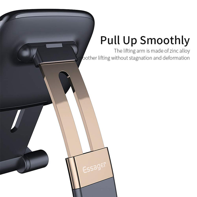 [Australia - AusPower] - Foldable Cell Phone Stand, ESSAGER Adjustable Mobile Phone Holder for Desk Compatible with iPhone/iPad/Tablet All Smartphones Black Gold 