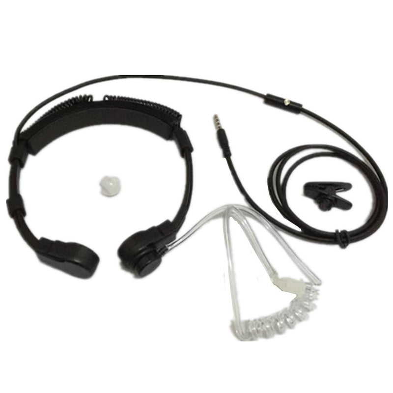 [Australia - AusPower] - Lsgoodcare 3.5MM Plug Adjustable Throat Mic Anti-Noise Tactical Neckband Vocal Hands-Free in-Ear Military Air Tube Covert Earpiece Headset Compatible for PC Computer PS5 Cellphone Ect 3.5MM Device 