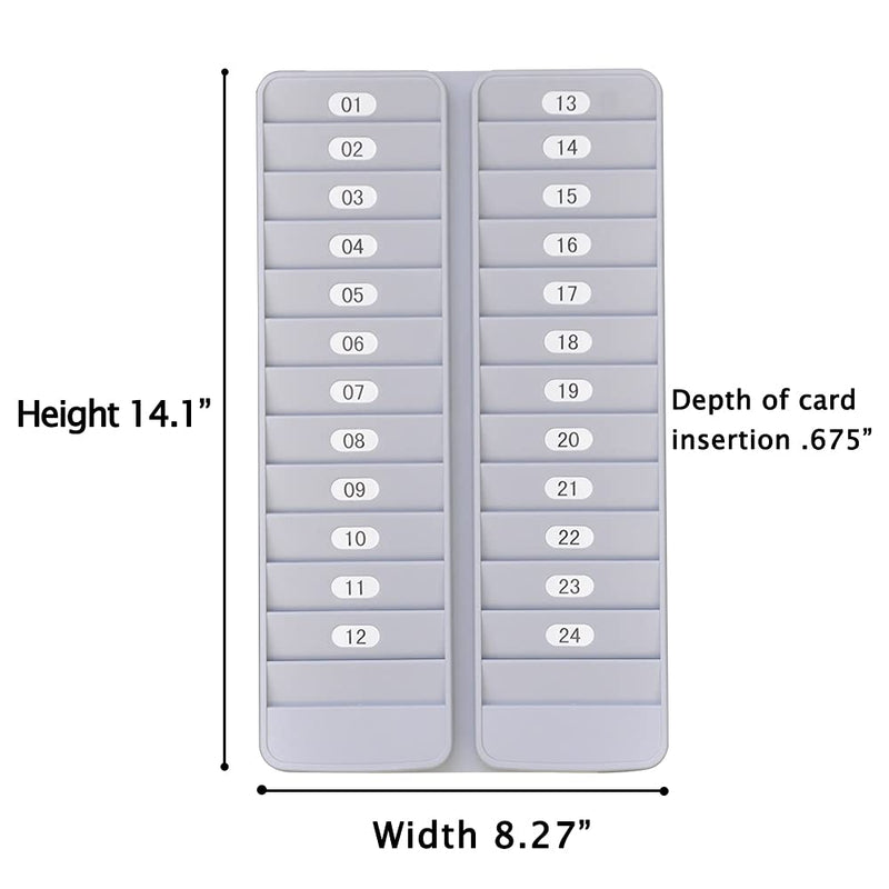 [Australia - AusPower] - JMIUHACOU Card Rack,Keeps Swipe Cards, Badges, id's and Other Items neatly Organized,Includes self-Adhesive Number Labels (24slot) 