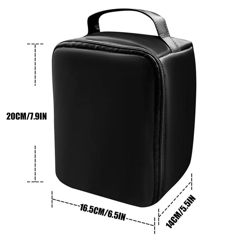 [Australia - AusPower] - BWWNBY Portable Projector Storage Bag 1680D Oxford Cloth Double Zipper Larger Capacity Projector Bag Storage Case Mesh Pocket Shockproof Travel (Black) Black 