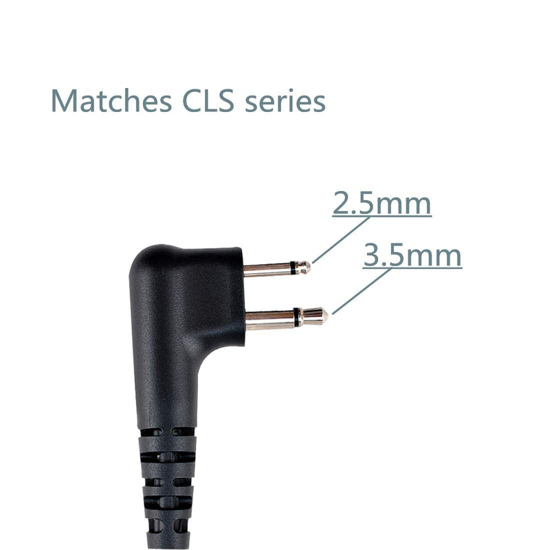 [Australia - AusPower] - KEYBLU 2-Wire CLS1110 Acoustic Tube Earpiece/Headset with PTT and Mic Surveillance Kit for Motorola Walkie Talkie RDM2070d CP200 CP200d CLS1410 CLS1413 CLS1450 Radio 