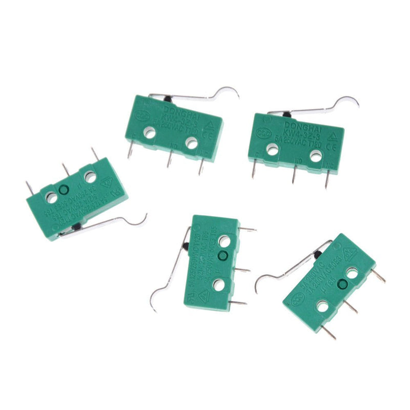 [Australia - AusPower] - Podoy KW4 3Z 3 Micro Limit Switch AC 125V 5A Hinge Lever for Compatible with Mill CNC (Pack of 5) 