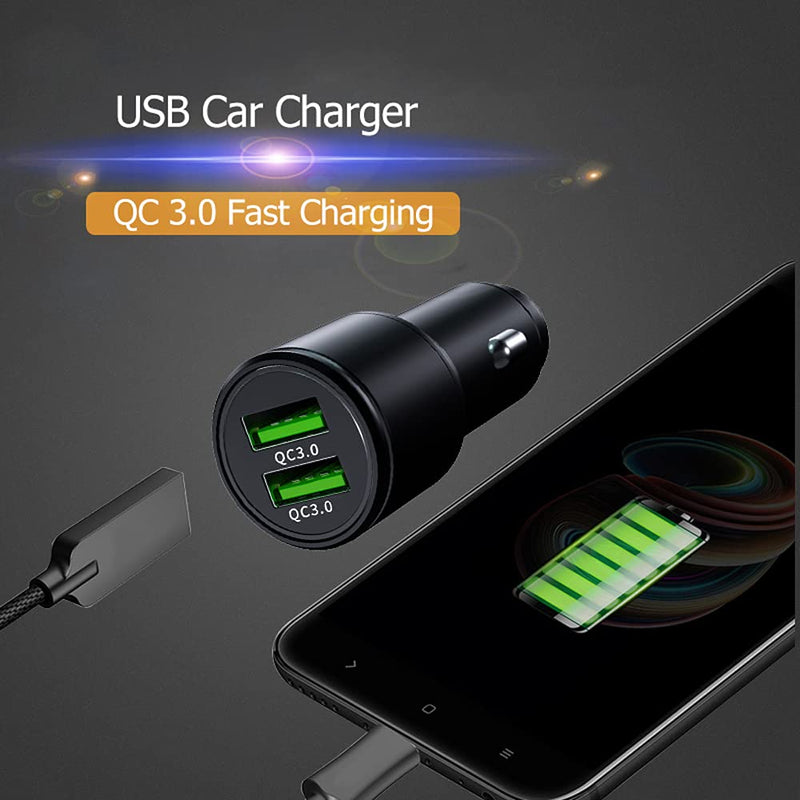 [Australia - AusPower] - Car Charger USB Dual QC3.0 Port YUCNACO Car Charger Adapter Compatible with iPhone 11/Xs/Xs max/Xr/X/8/7/6/5,iPad Pro/Air/Mini/,Samsung Galaxy S10/S9/ 