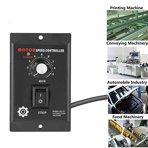 [Australia - AusPower] - 400W AC 220V Motor Speed Controller,Motor Speed Pinpoint Regulator Controller Forward & Backward for Packaging, Printing, Food, Electronics, Instrumentation,Clothing Industry Production Line 